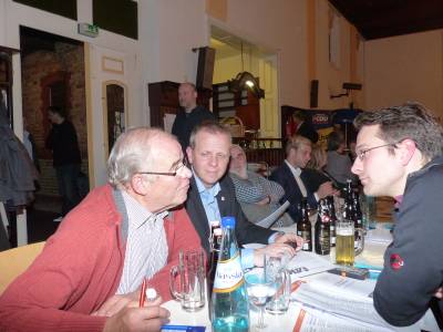 Ralph Pittich, Norbert Schumann und Daniel Rauschenberger im Gesprch.