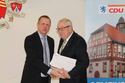 Heinrich Karl Hreth wurde fr 50 Jahre Mitgliedschaft geehrt.