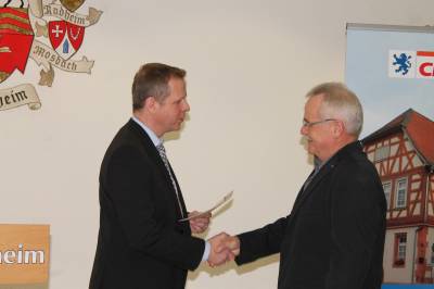 Heinz Roth wurde fr 40 Jahre Mitgliedschaft geehrt.