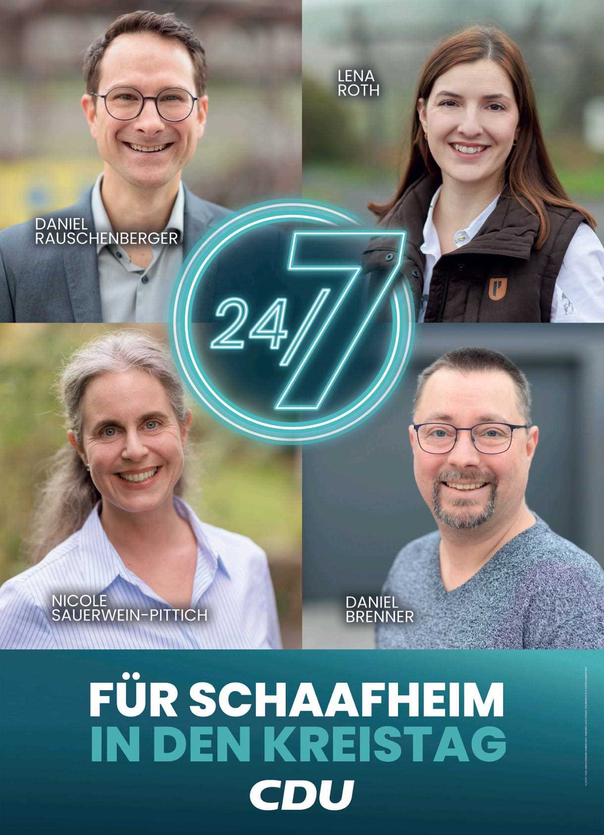 Die Kreistagskandidaten der CDU Schaafheim.